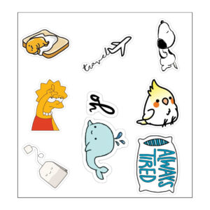 Always Tired Vinyl Sticker Pack Reusable & Waterproof
