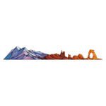Annapurna Mountain Vinyl Sticker Reusable & Waterproof For Water Bottles