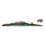 Bull Mountain Vinyl Sticker Reusable & Waterproof For Water Bottles