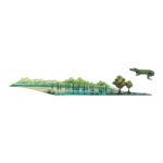 Crocodiles Mountain Vinyl Sticker Reusable & Waterproof For Water Bottles