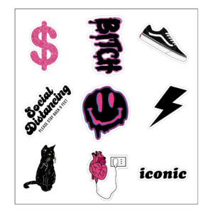 Iconic Vinyl Sticker Pack Reusable & Waterproof