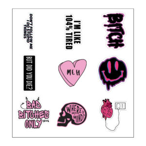 I’m Like 104% Tired Vinyl Sticker Pack Reusable & Waterproof