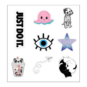 Just Do It Vinyl Sticker Pack Reusable & Waterproof
