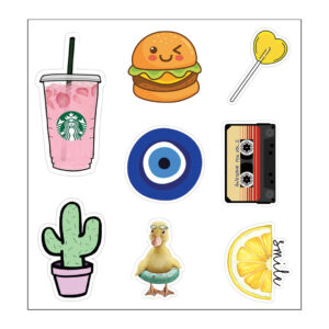 McDonald's & Starbucks Lovers Vinyl Sticker Pack Reusable & Waterproof