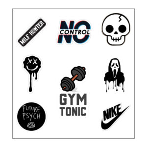 No Control Vinyl Sticker Pack Reusable & Waterproof