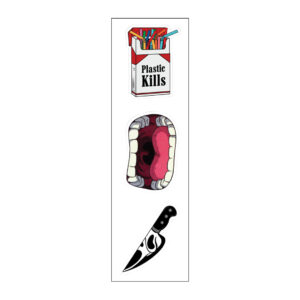 Plastic Kills Vinyl Sticker Pack Reusable & Waterproof