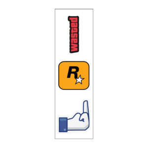 Rockstar Games Vinyl Sticker Pack Reusable & Waterproof