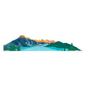 Rocky Mountains Vinyl Sticker Reusable & Waterproof For Water Bottles