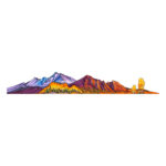 Sawda Mountain Vinyl Sticker Reusable & Waterproof For Water Bottles