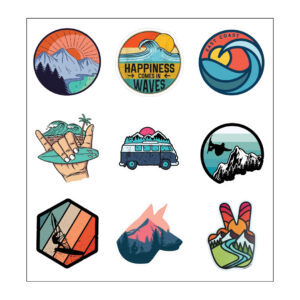 Summer Vibes Vinyl Sticker Pack Reusable & Waterproof