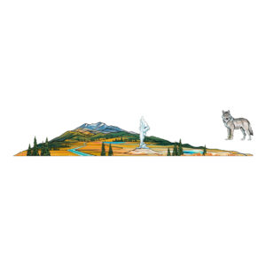 Wolf Mountain Vinyl Sticker Reusable & Waterproof For Water Bottles