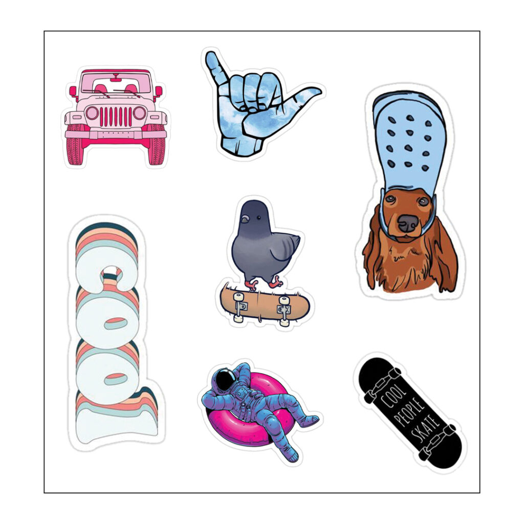 Cool Vinyl Sticker Pack Reusable & Waterproof – Cairo99