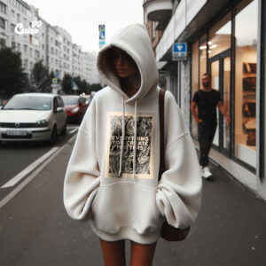 Everything You Create Matters Oversized Hoodie - White