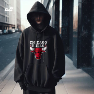 Chicago Bulls Oversized Hoodie - Black