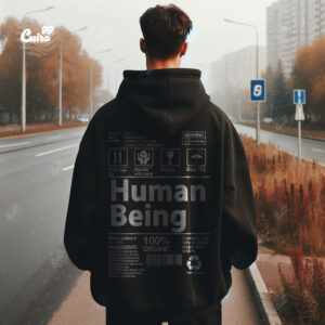 Human Being Oversized Hoodie - Black