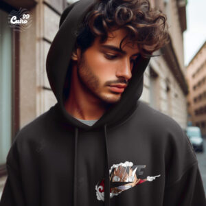 Monkey Luffy Oversized Hoodie - Black