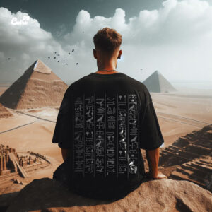 Pharaonic Oversized T-shirt for men - Black