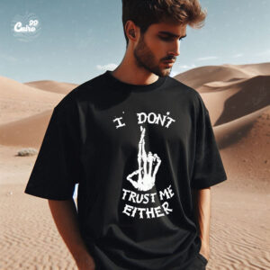 I dont Trust Me Either Oversized T-shirt for men - Black