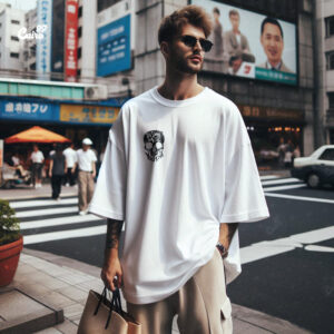 Until You Die Oversized T-shirt for men - White