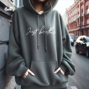 Just Breath Oversized Hoodie - Gray