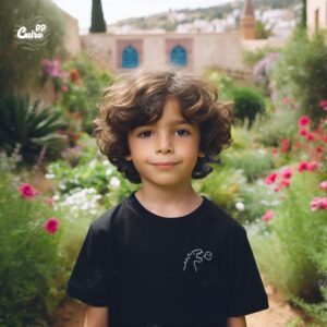 Dinosaur Print kids T-shirt- Black