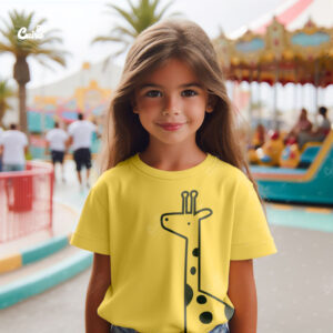 Giraffe kids T-Shirt -Yellow