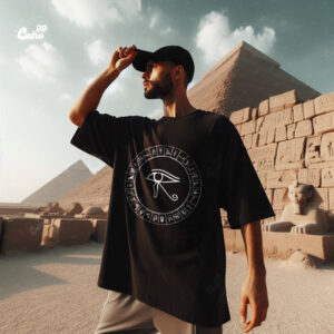 Horus Domain Oversized T-shirt for men - Black