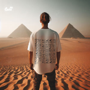 Pharaonic Oversized T-shirt for men - white