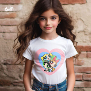 Powerpuff Love kids T-shirt-White