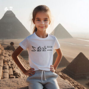 I Love You in Hieroglyphic kids T-shirt- White