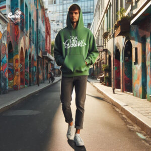 Be Original Oversized Hoodie For Men – Olive
