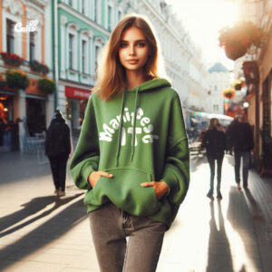 Manifest It Oversized Hoodie For Women – Olive
