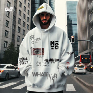 I've Been Far And Back Oversized Hoodie For Men – White